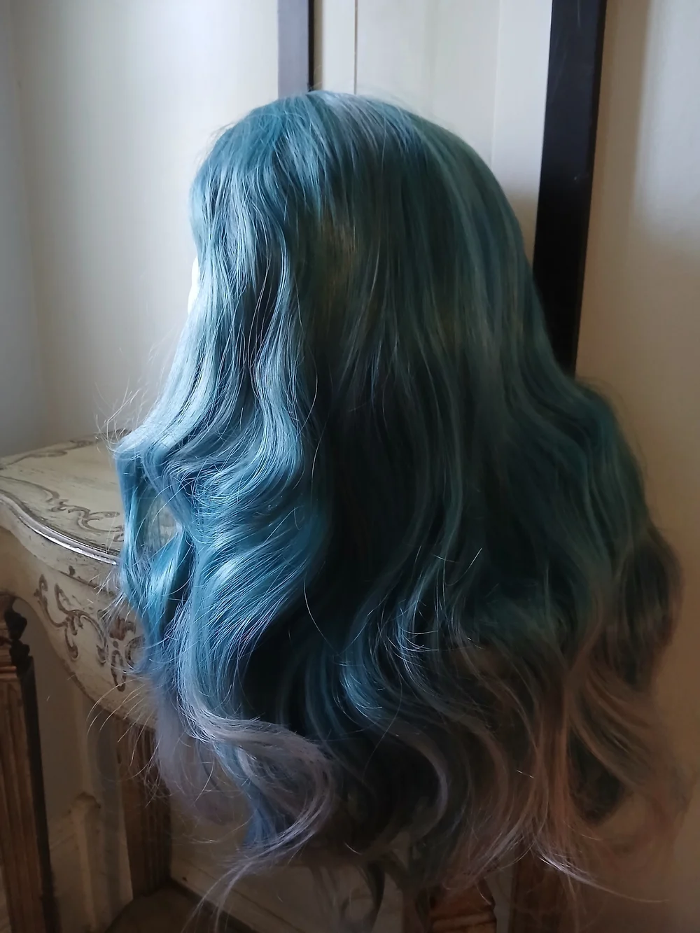 Turquoise Blue Ombre Women's Wig - Soft Wave Style Festival Cosplay Fairycore